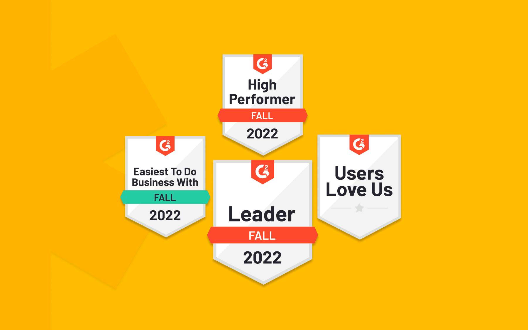 A graphic showing the badges Detectify was awarded from G2 in its 2022 Fall report